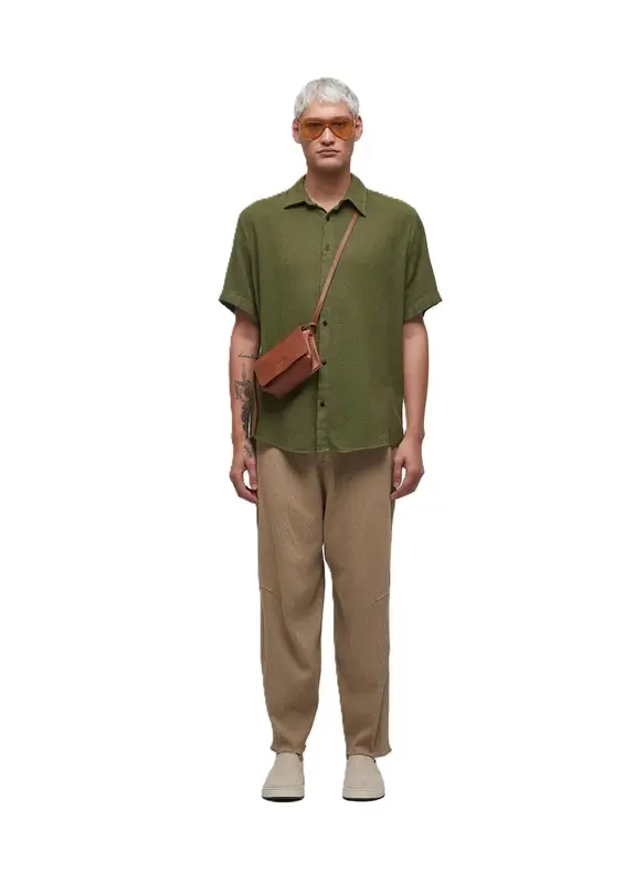 CAMISA OSLKEN CRUMPLE VERDE/OLIVA