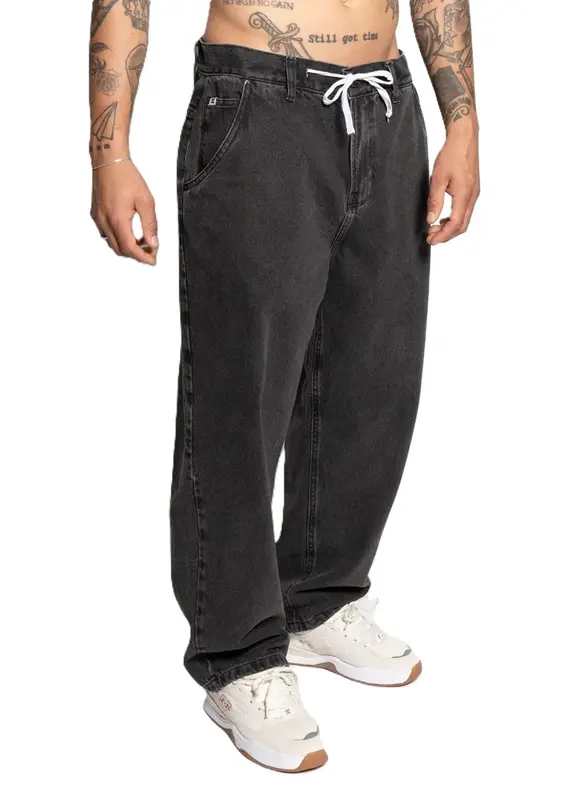 CALCA DC SHOES JEANS OVERSIZE CINZA ESCURO