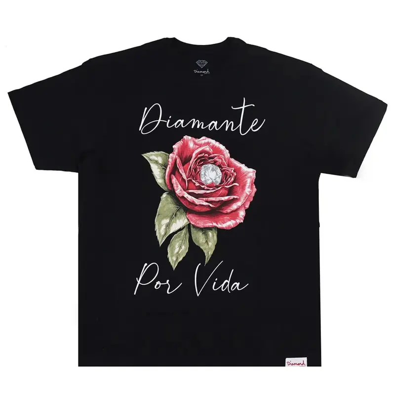 CAMISETA DIAMOND DIAMANTE POR VIDA TEE BLACK