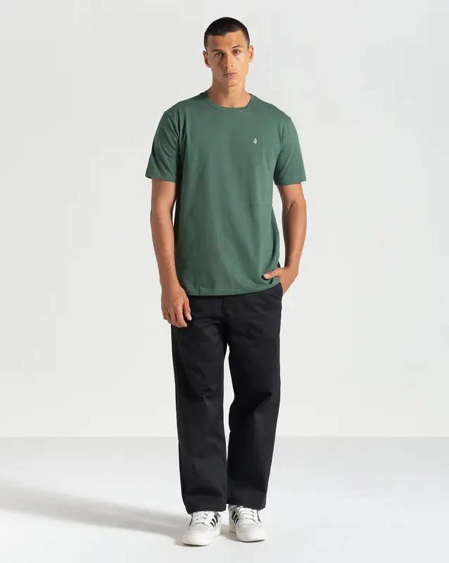 CAMISA VOLCOM STONE BLANKS VERDE ESCURO