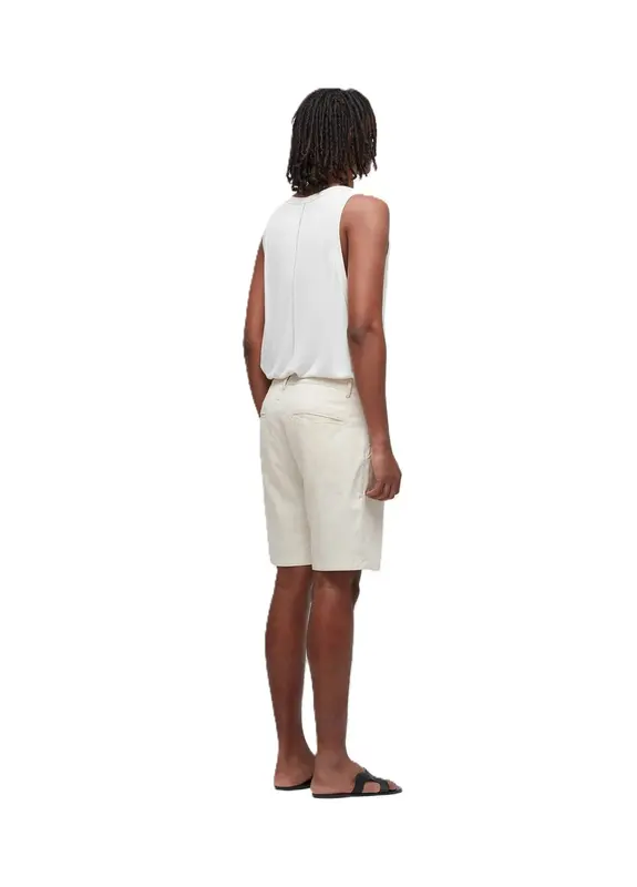 BERMUDA OSKLEN ALFAIATARIA BASIC LINEN NATURAL
