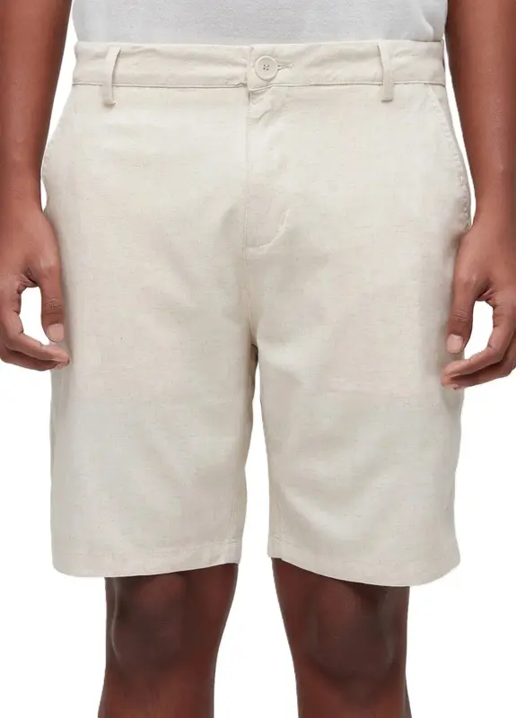 BERMUDA OSKLEN ALFAIATARIA BASIC LINEN NATURAL
