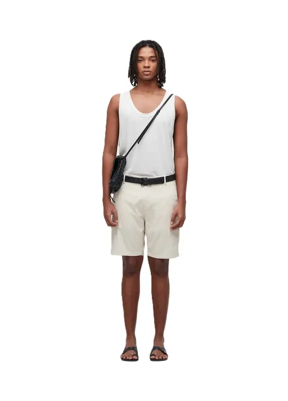 BERMUDA OSKLEN ALFAIATARIA BASIC LINEN NATURAL