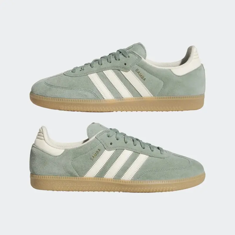 TENIS ADIDAS SAMBA ADV SILVER GREEN/WONDER WHITE/GOLD