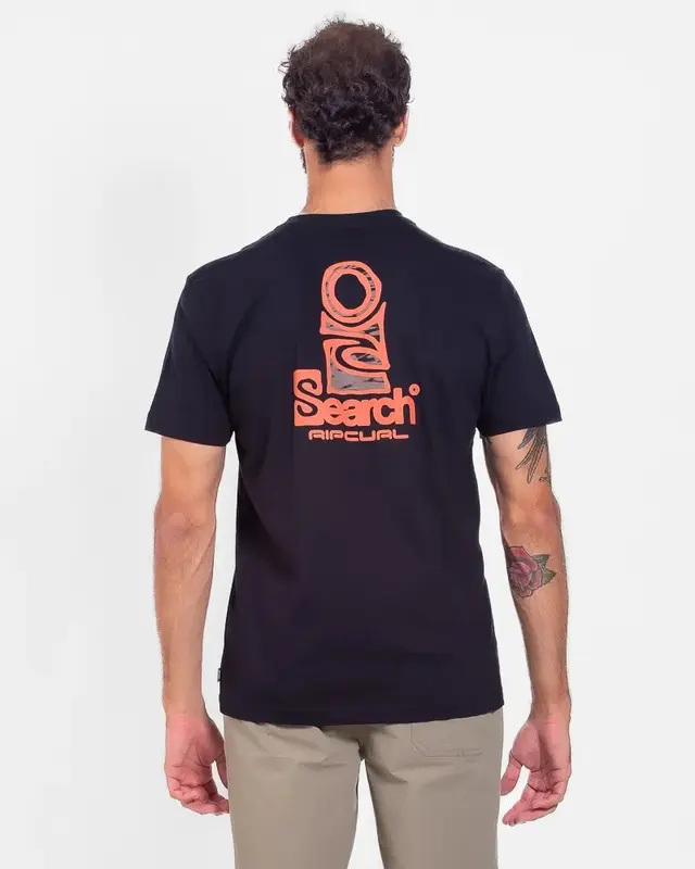 CAMISETA RIP CURL THE SEARCH LOFI BLACK