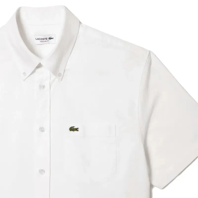 CAMISA LACOSTE OXFORD REGULAR BRANCO