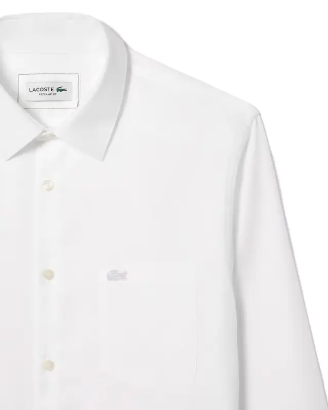CAMISA LACOSTE REGULAR FIT POPELINE BLANC