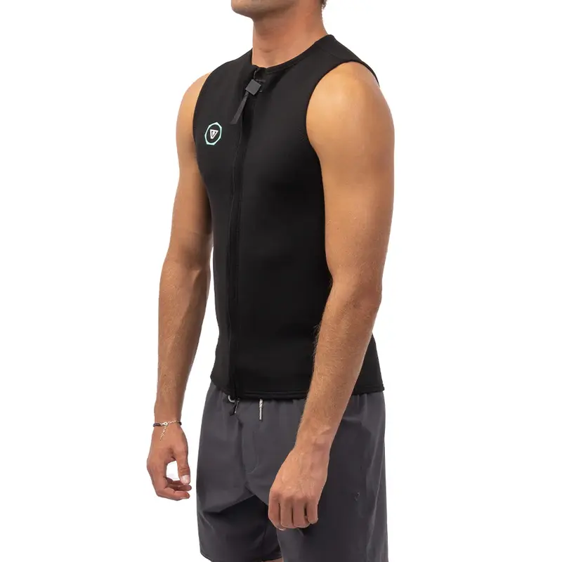 COLETE NEOPRENE VISSLA 7 SEAS 2MM FRONT ZIP VEST BLACK