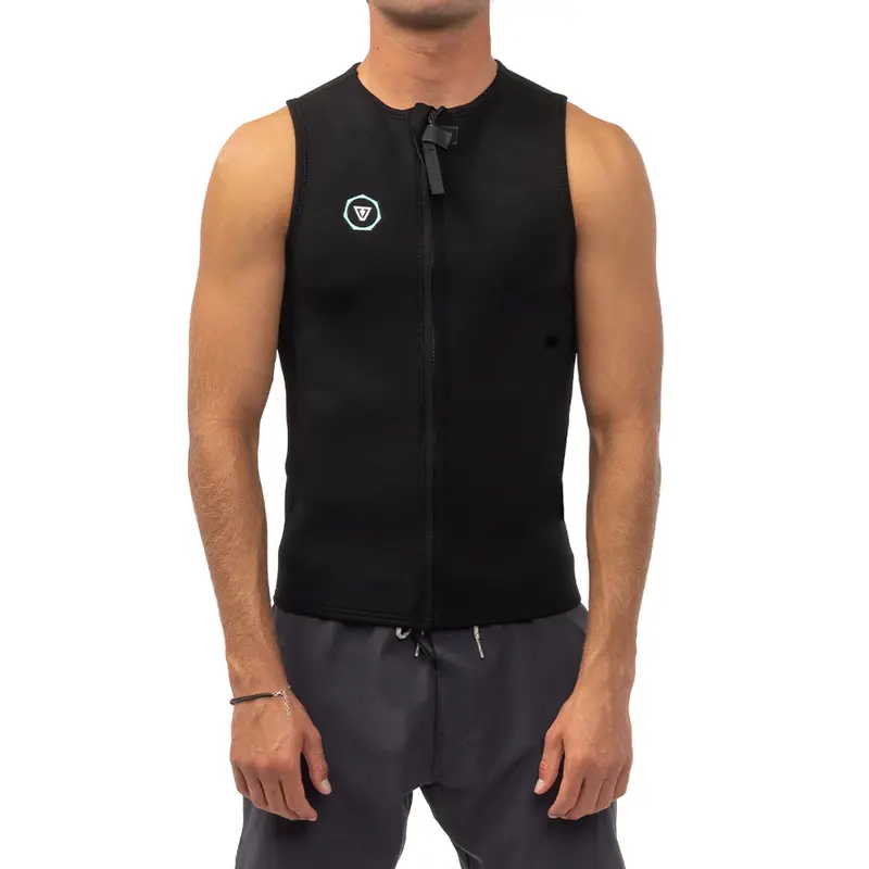 COLETE NEOPRENE VISSLA 7 SEAS 2MM FRONT ZIP VEST BLACK