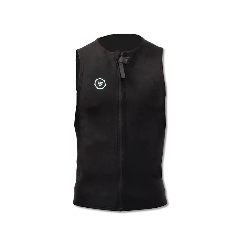 COLETE NEOPRENE VISSLA 7 SEAS 2MM FRONT ZIP VEST BLACK