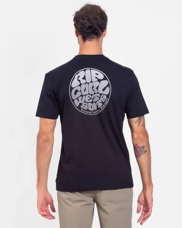 CAMISETA RIP CURL WETTIE ICON GRADIENT BLACK