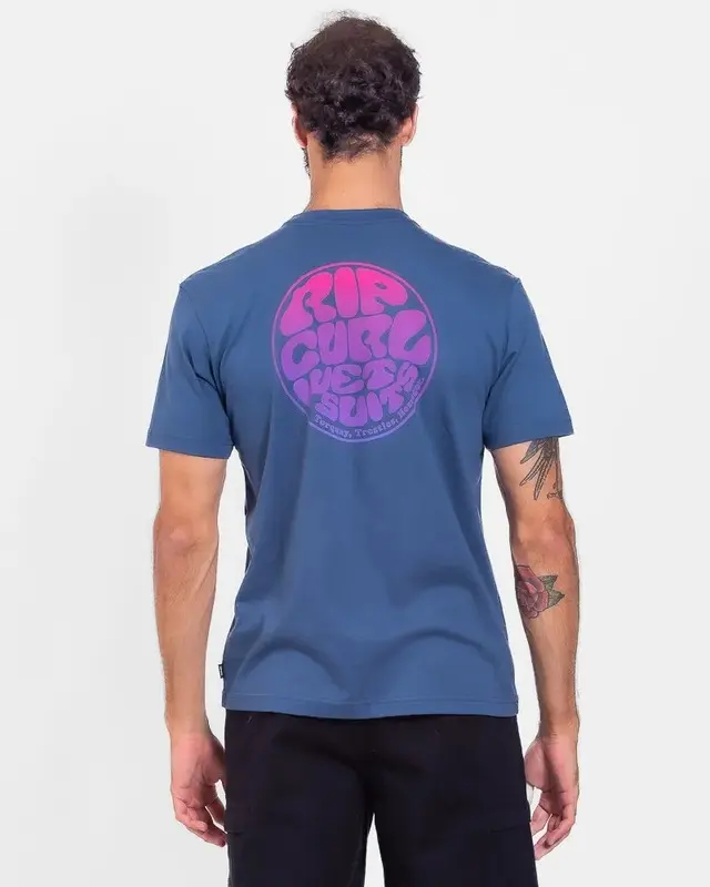 CAMISETA RIP CURL WETTIE ICON GRADIENT WASHED NAVY