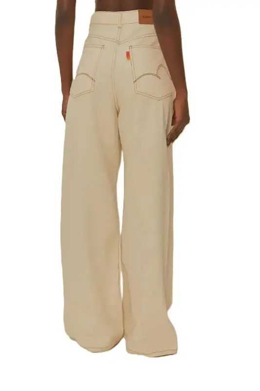 CALCA FARM SARJA CINTURA REVERSIVEL OFF OFF WHITE