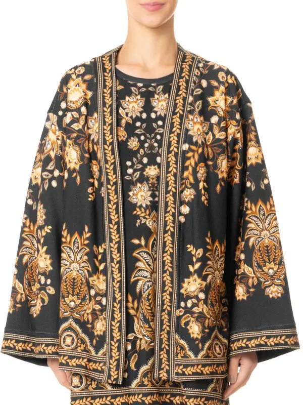 KIMONO FARM MOLETOM FLORA ABACAXI FLORA ABACAXI/KIMONO MALHA/PRE