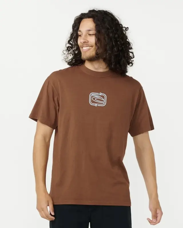 CAMISETA RIP CURL ARCHIVE SUPER COMPUTER DUSTED CHOCOLATE