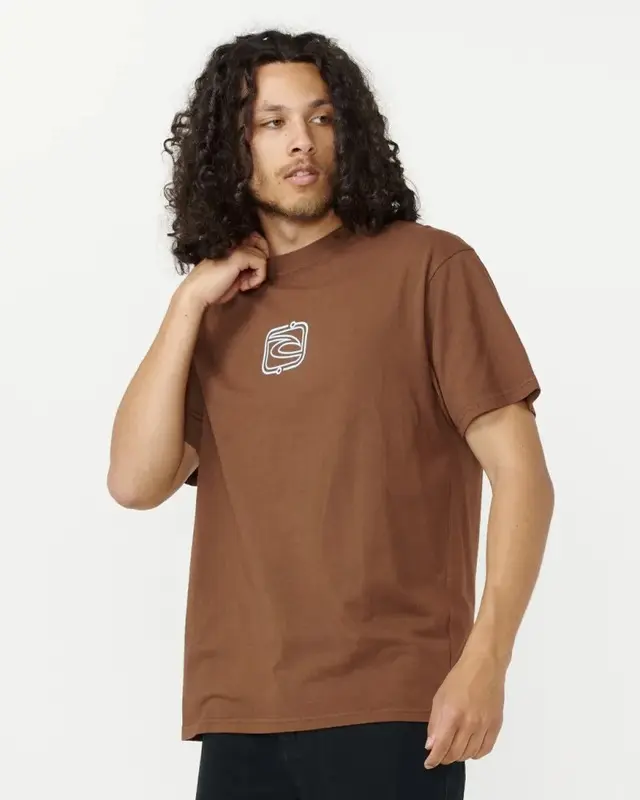 CAMISETA RIP CURL ARCHIVE SUPER COMPUTER DUSTED CHOCOLATE