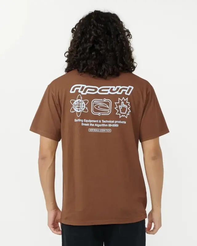 CAMISETA RIP CURL ARCHIVE SUPER COMPUTER DUSTED CHOCOLATE