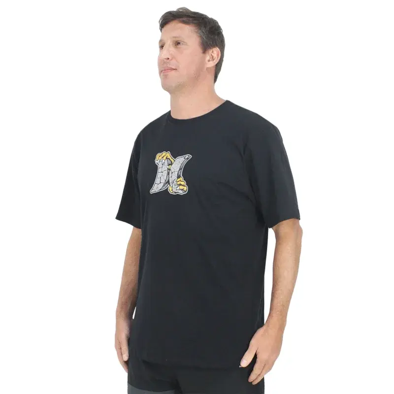 CAMISETA HURLEY ICON MONSTER OVER PRETO