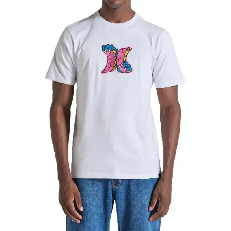 CAMISETA HURLEY SILK ICON MONSTER BRANCO