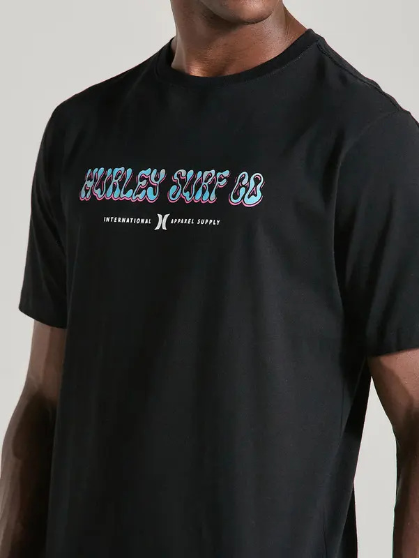 CAMISETA HURLEY SILK POSTER PRETO