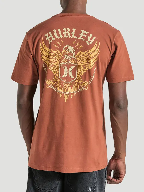 CAMISETA HURLEY SILK EAGLE MARROM