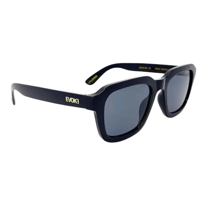 OCULOS DE SOL EVOKE EVK 52 A01 BLACK SHINE GOLD GRAY TOTAL UNICA