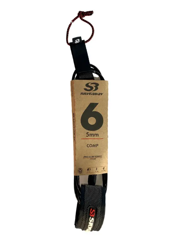 LEASH SILVER BAY PRO SLIM COMP 6 5MM PRETO