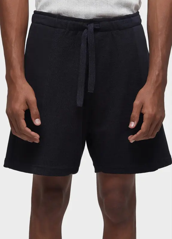 BERMUDA OSKLEN MIX RIBBED PRETO