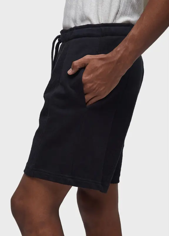 BERMUDA OSKLEN MIX RIBBED PRETO