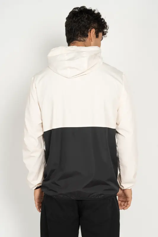 JAQUETA BILLABONG RUBBER ICON BICOLOR PRETO/OFF WHITE