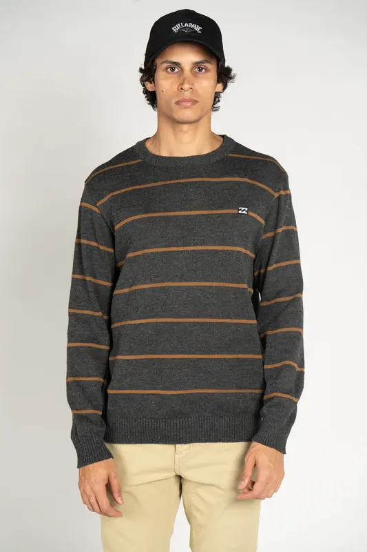 TRICOT BILLABONG HEATHER LINES PRETO MESCLA