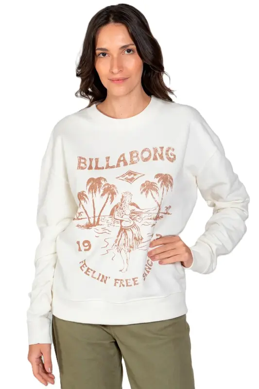 MOLETOM BILLABONG CARE RIDEIN FLEECE OFF WHITE