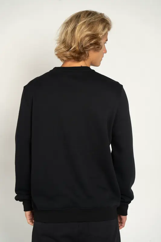 MOLETOM QUIKSILVER CARE EMBROIDERY PRETO
