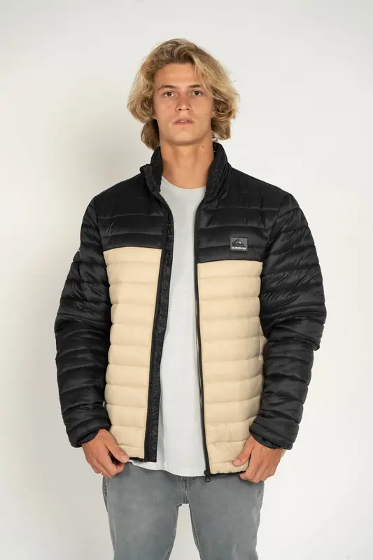 JAQUETA QUIKSILVER SCALY BICOLOR PRETO/BEGE