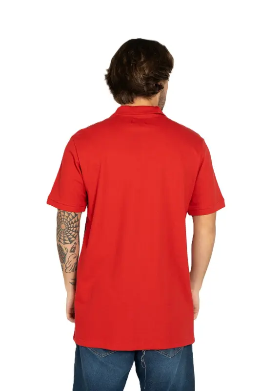 POLO QUIKSILVER EMBROIDERY PIQUET VERMELHO
