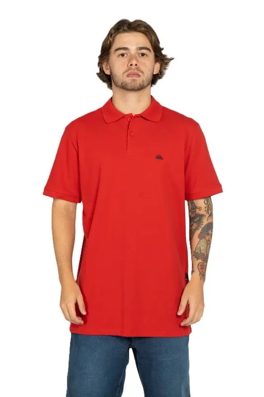 POLO QUIKSILVER EMBROIDERY PIQUET VERMELHO