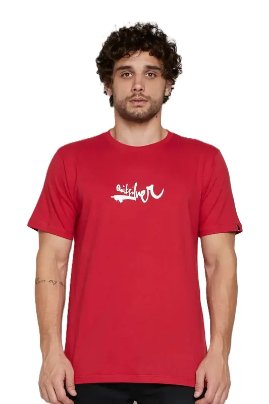 CAMISETA QUIKSILVER IMPAIRED LOGO DNA VERMELHO