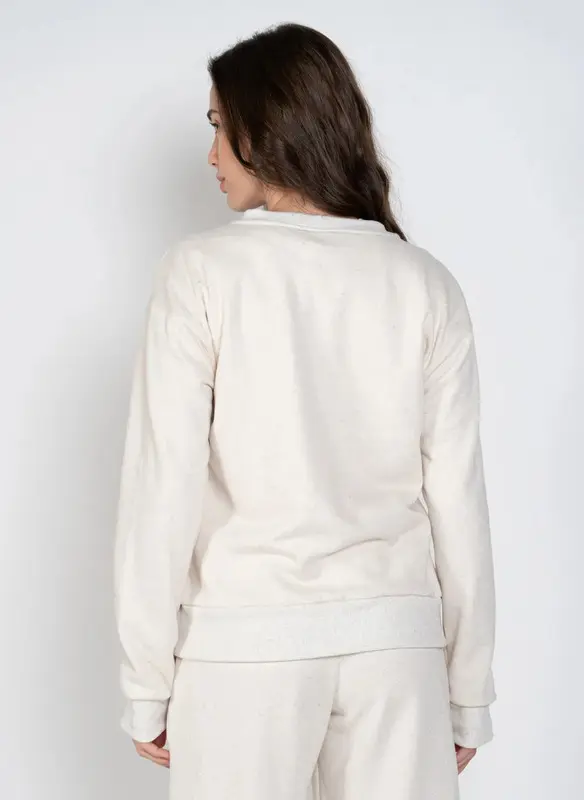 MOLETOM ROXY CARE IN MORNING SUNSHINE OFF WHITE