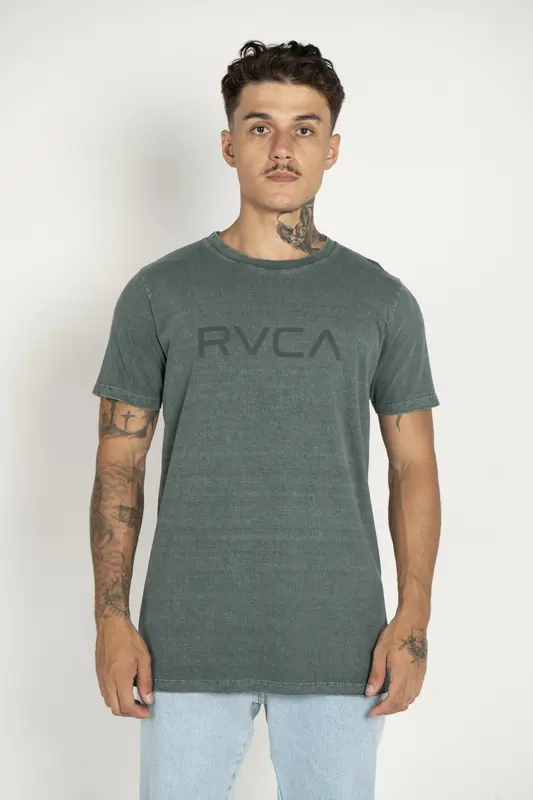 CAMISETA RVCA M/C BIG RVA STONE VERDE ESCURO