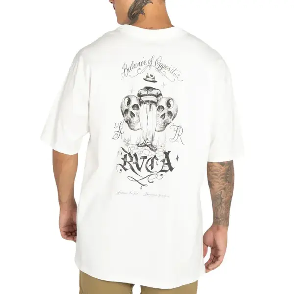 CAMISETA RVCA MANGA CURTA INVISIBLE MEN SNOW WHITE
