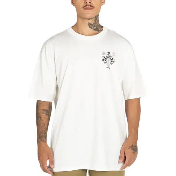 CAMISETA RVCA MANGA CURTA INVISIBLE MEN SNOW WHITE