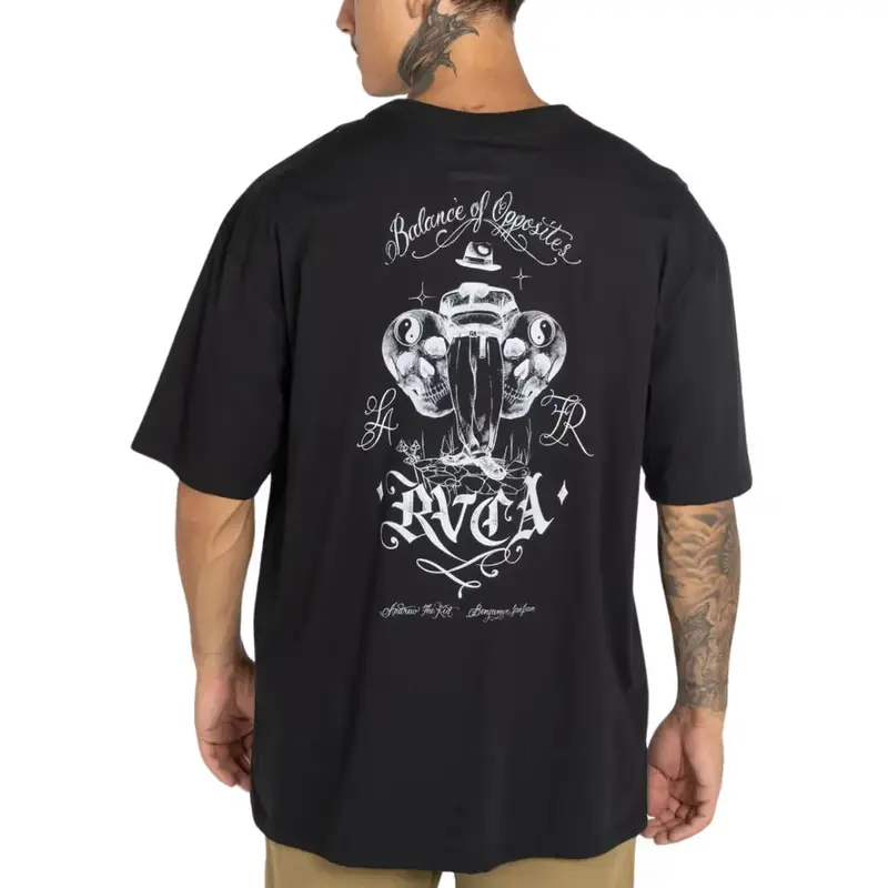 CAMISETA RVCA MANGA CURTA INVISIBLE MEN PRETO