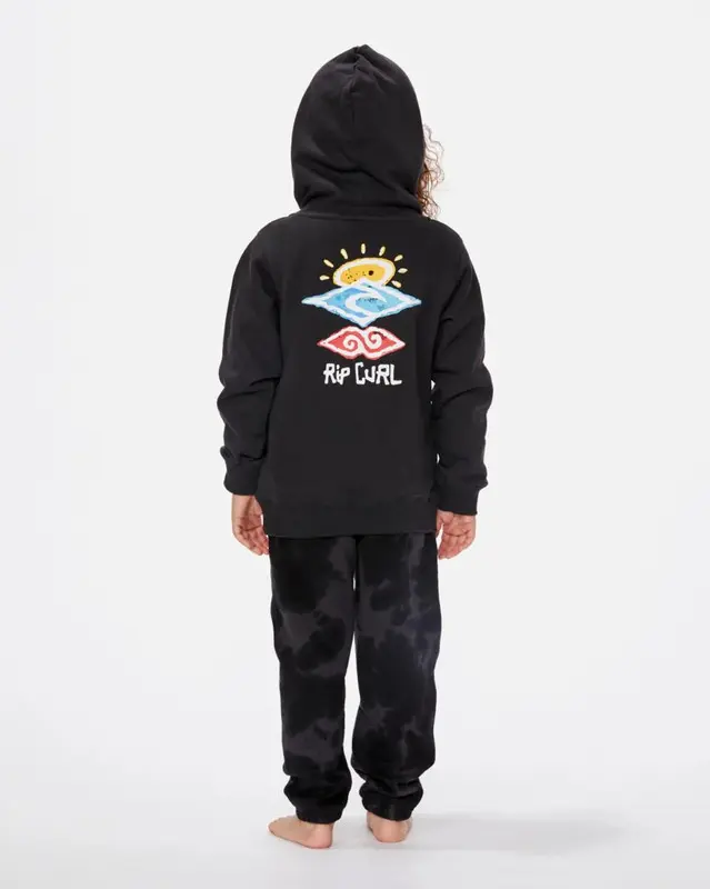 MOLETOM RIP CURL ICONS OF SHRED HOOD INF 8254-WASHED BLACK