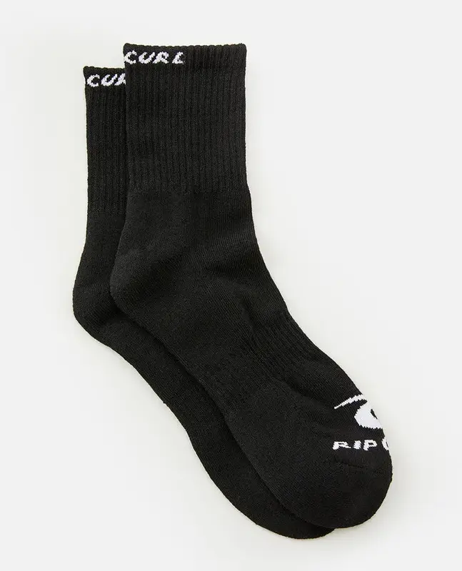 MEIA RIP CURL CANO MEDIO 3PK 90-BLACK