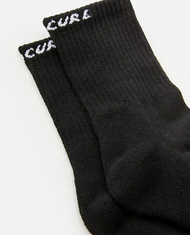 MEIA RIP CURL CANO MEDIO 3PK 90-BLACK