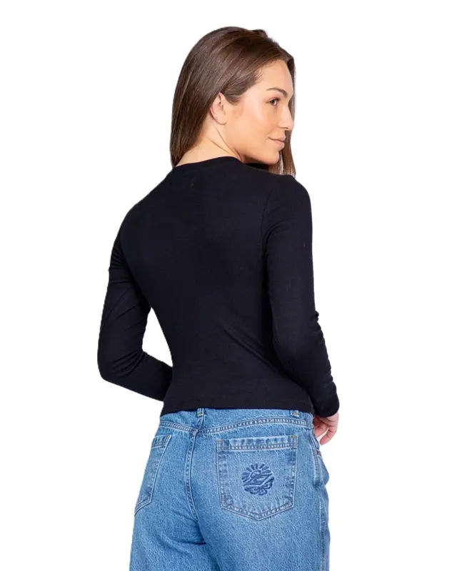 CAMISETA RIP CURL CLASSIC SURF RIB 90-BLACK
