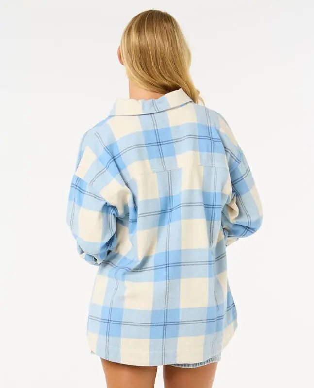 BLUSA RIP CURL ML LA ISLA FLANNEL SHIRT 70-BLUE