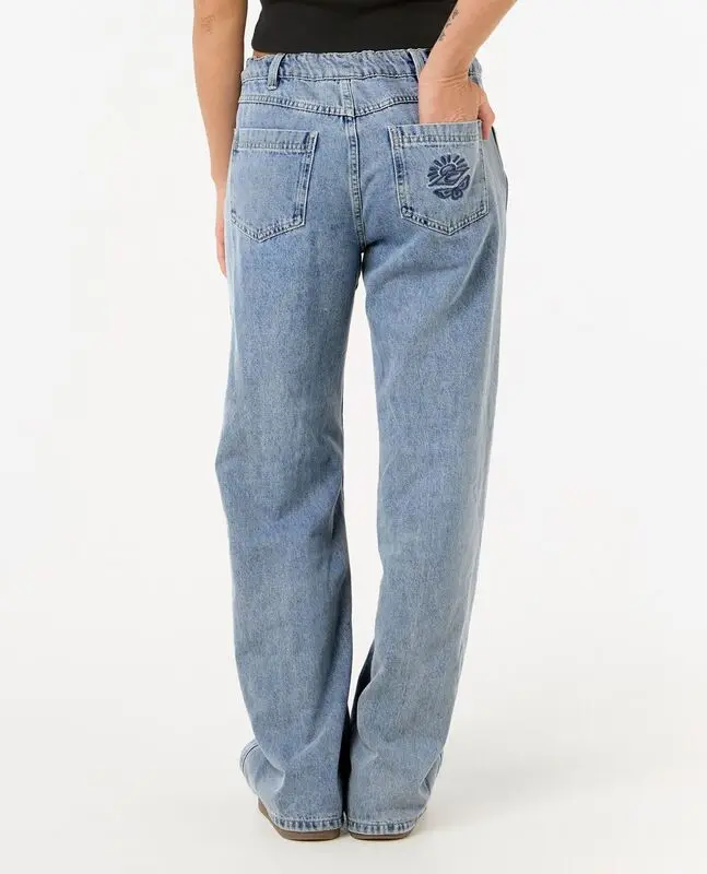 CALCA RIP CURL LAS DALIAS DENIM 441-WASHED BLUE