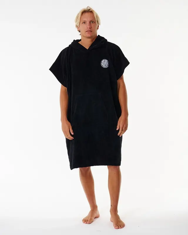 TOALHA RIP CURL LOGO HOODED 90-BLACK