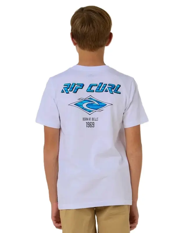 CAMISETA RIP CURL FADE OUT ICON JUVENIL 1000-WHITE